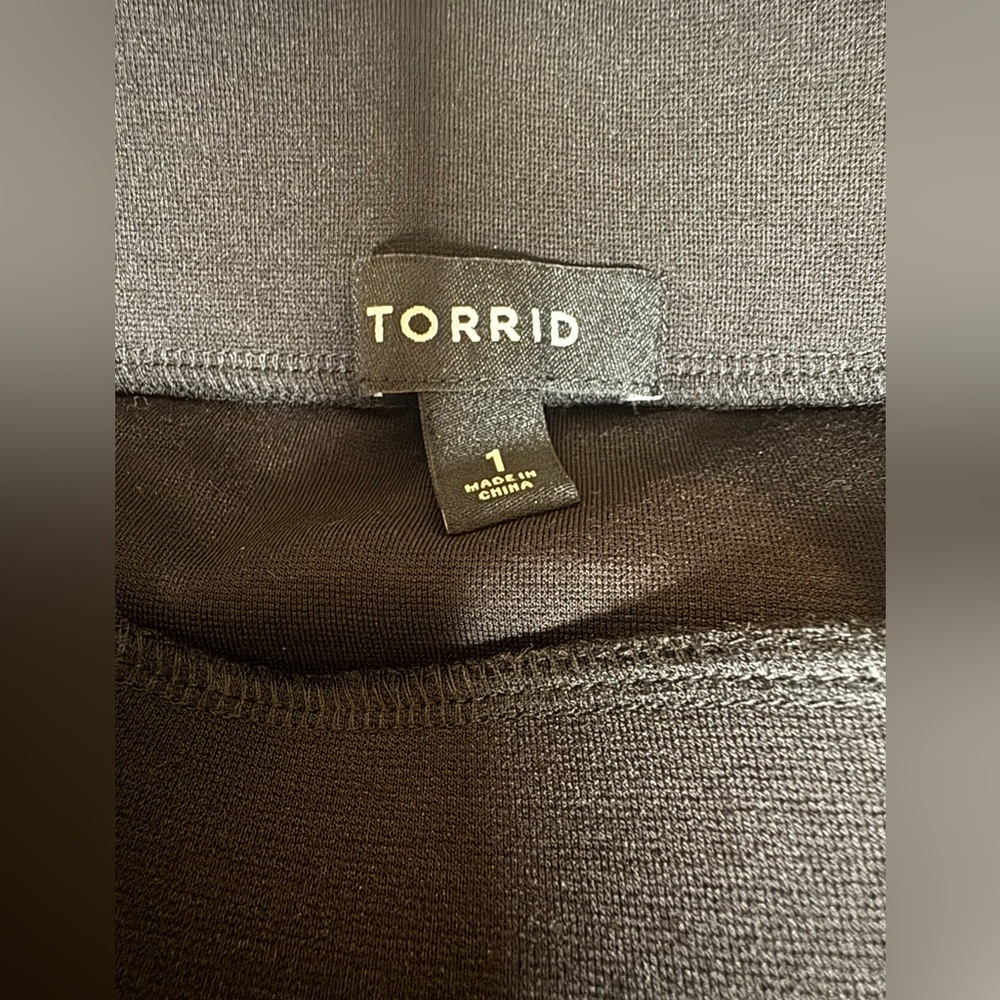 Torrid Black Pencil Skirt with Drape Detail - Picture 5 of 8